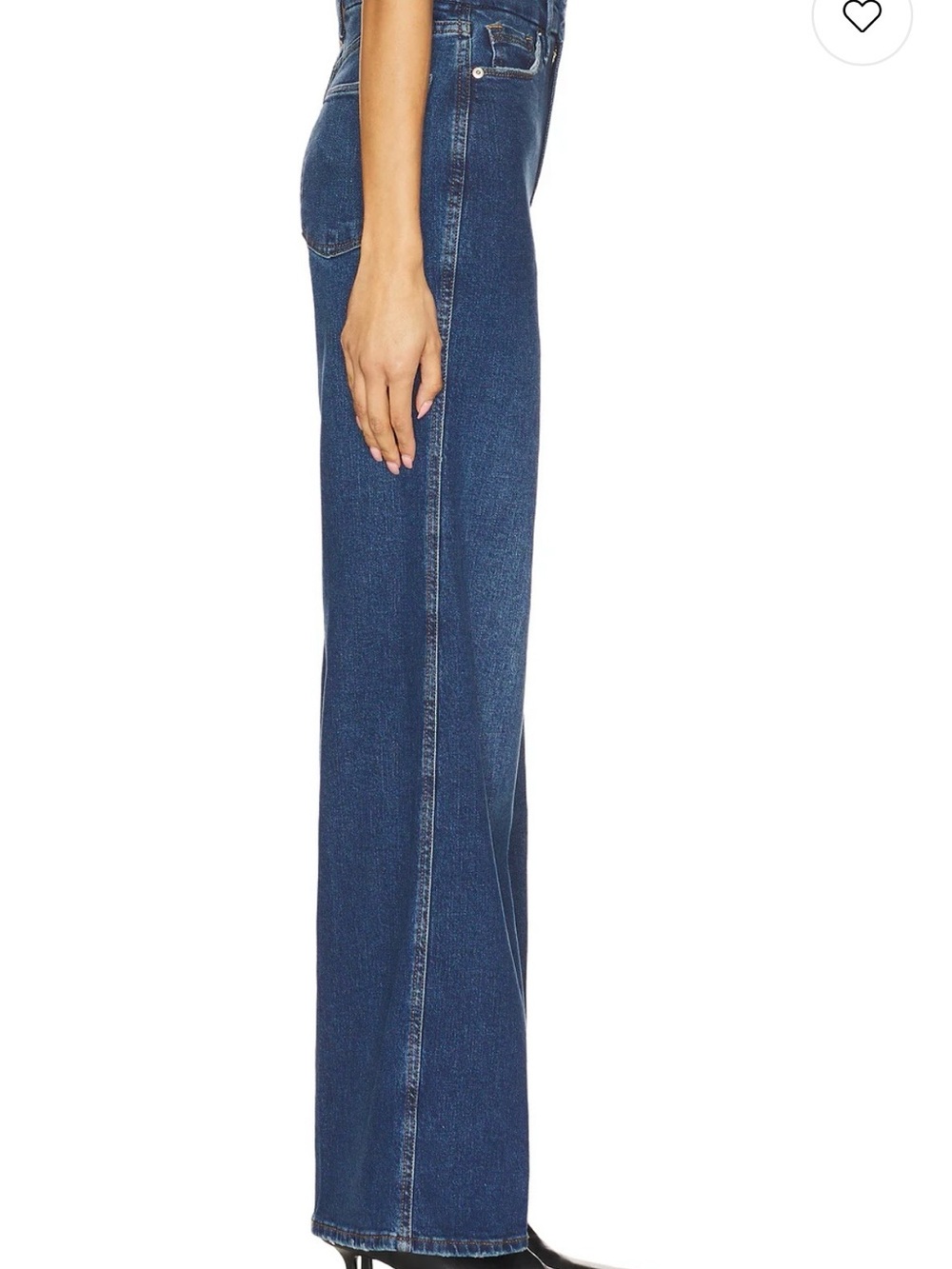 Good American Good Skate High Waist Wide Leg Jeans Blue383 Size 30 - Picture 3 of 12